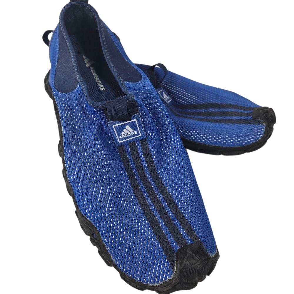 Adidas Jawpaw Slip-On Water Shoes Blue Men's Size 10 Mesh Vintage Y2K 2005